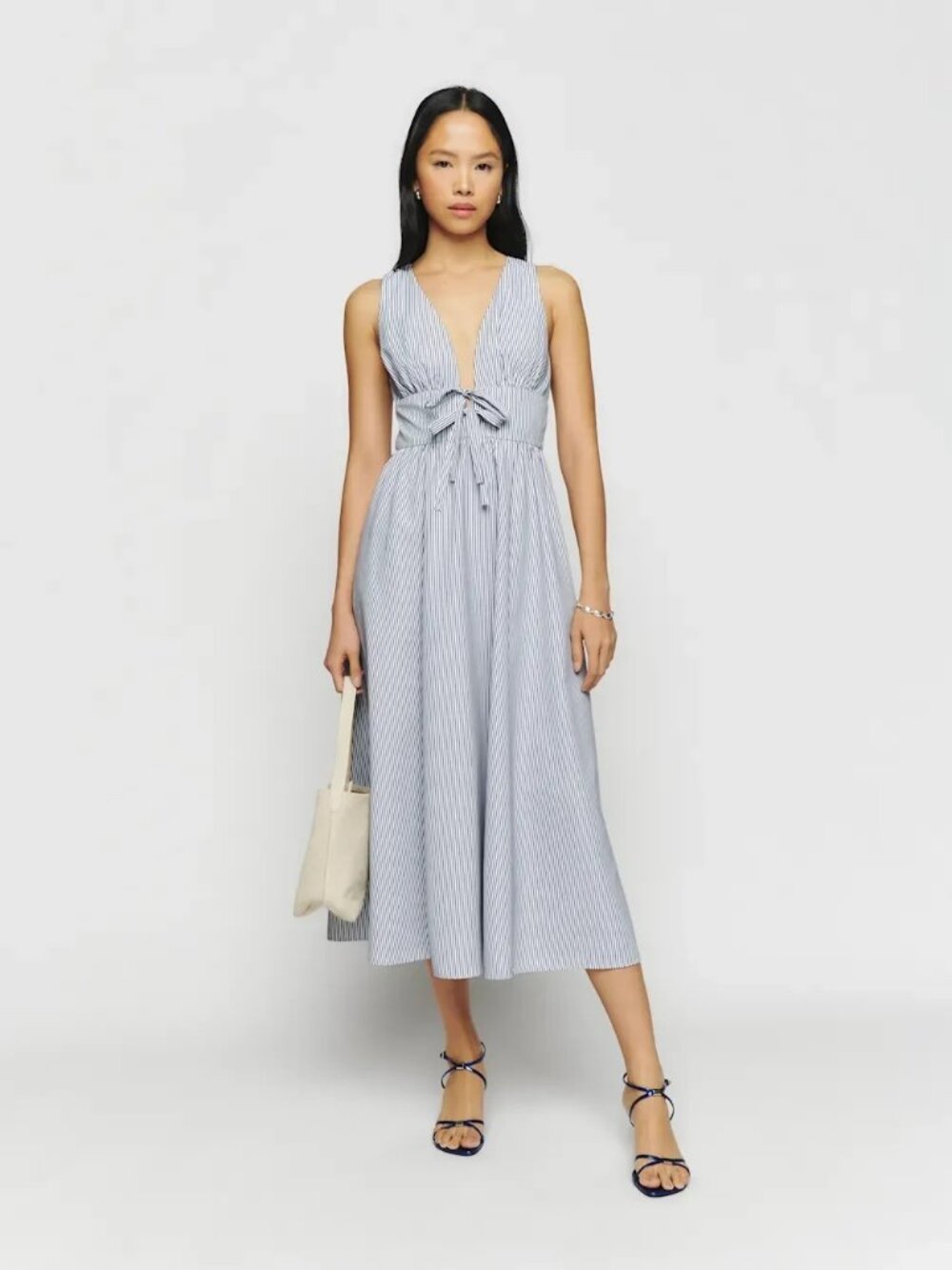 Reformation Alvin Dress - Blue Stripe